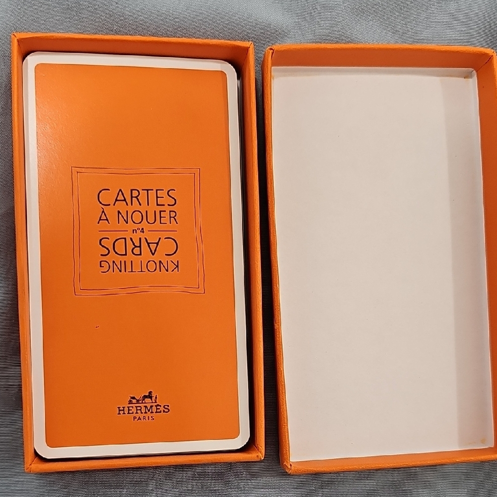 Hermès Orange Cartes à Nouer Box